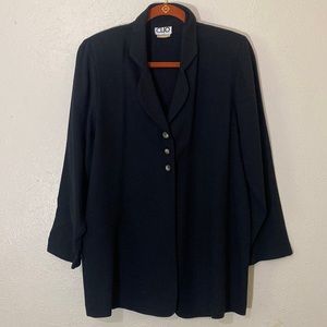 90s Clio Black Blazer w/ Shoulder Pads